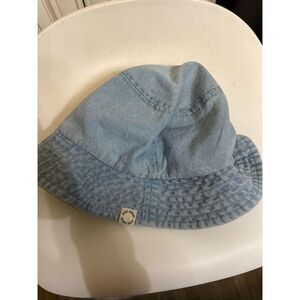 Zara Kids Unisex Washed Denim Cotton Lightweight Summer Bucket Hat Blue